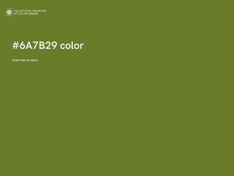 #6A7B29 color image