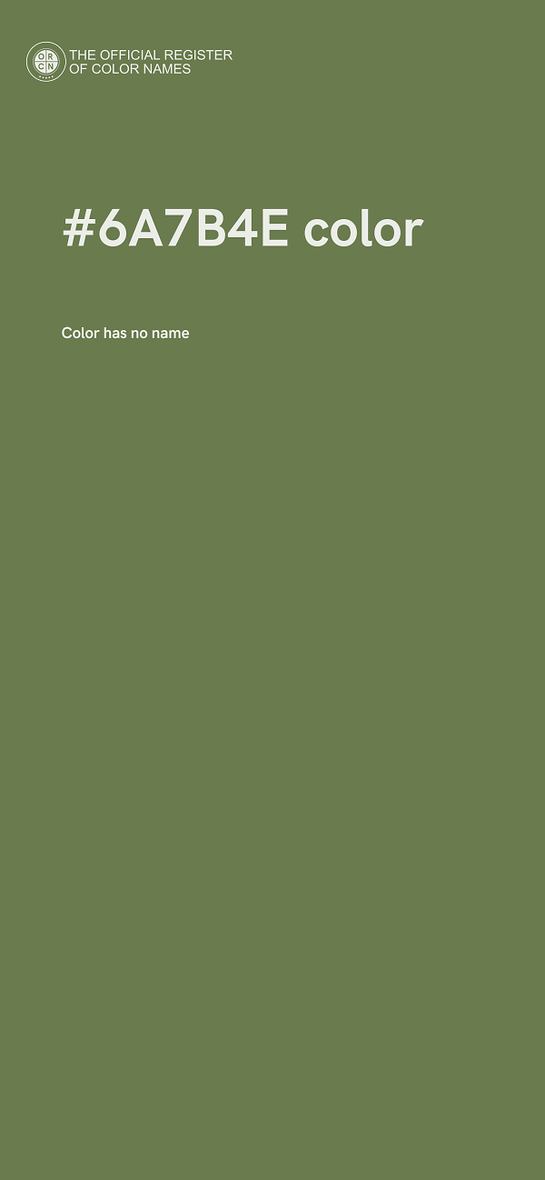 #6A7B4E color image