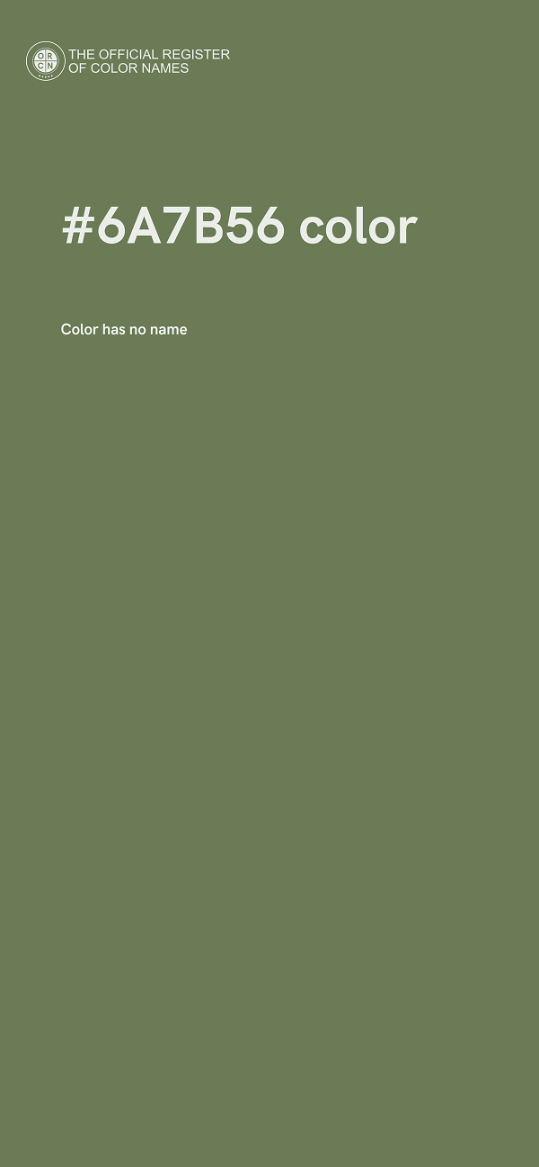 #6A7B56 color image