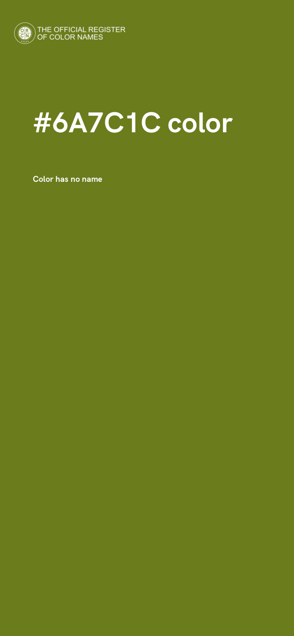 #6A7C1C color image