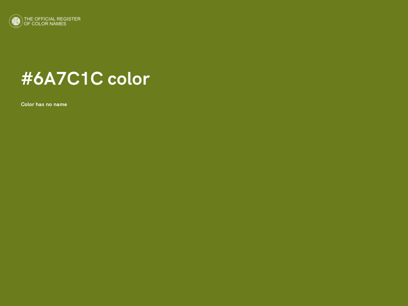 #6A7C1C color image