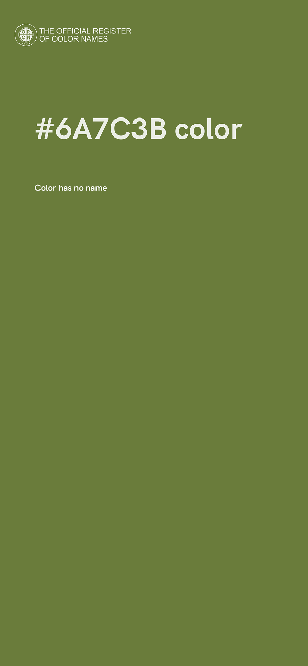 #6A7C3B color image