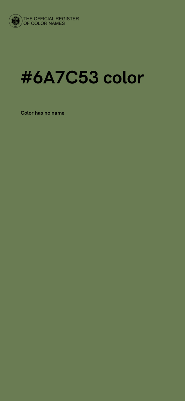 #6A7C53 color image