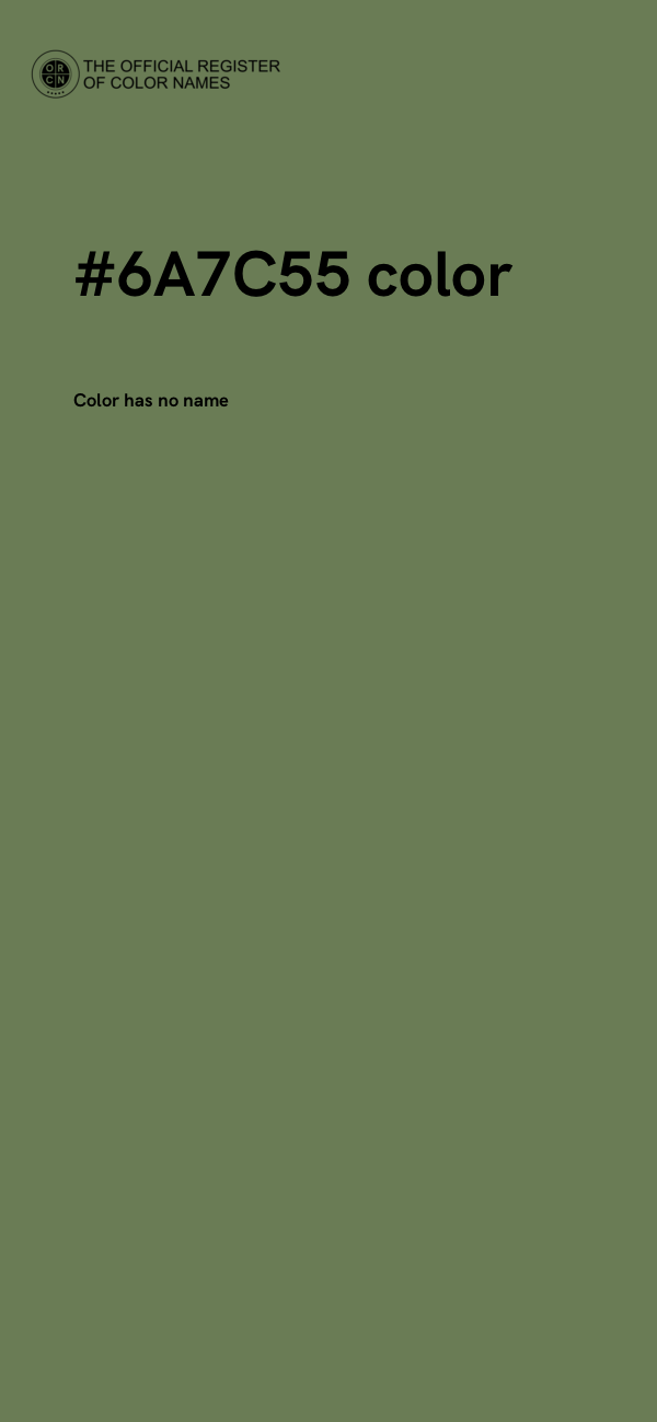 #6A7C55 color image