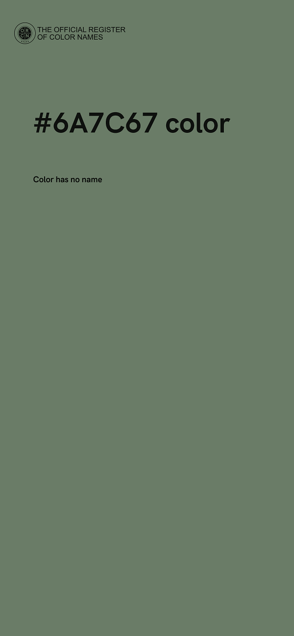#6A7C67 color image