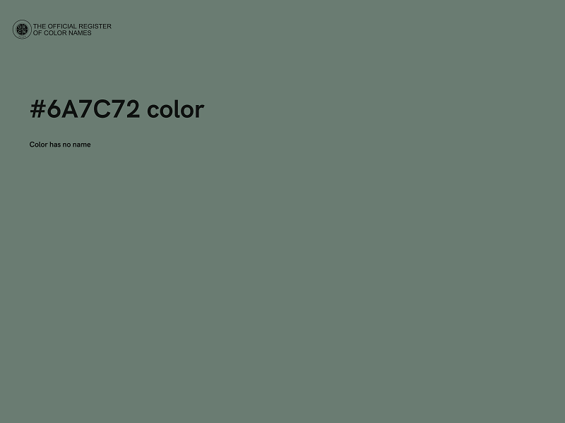 #6A7C72 color image