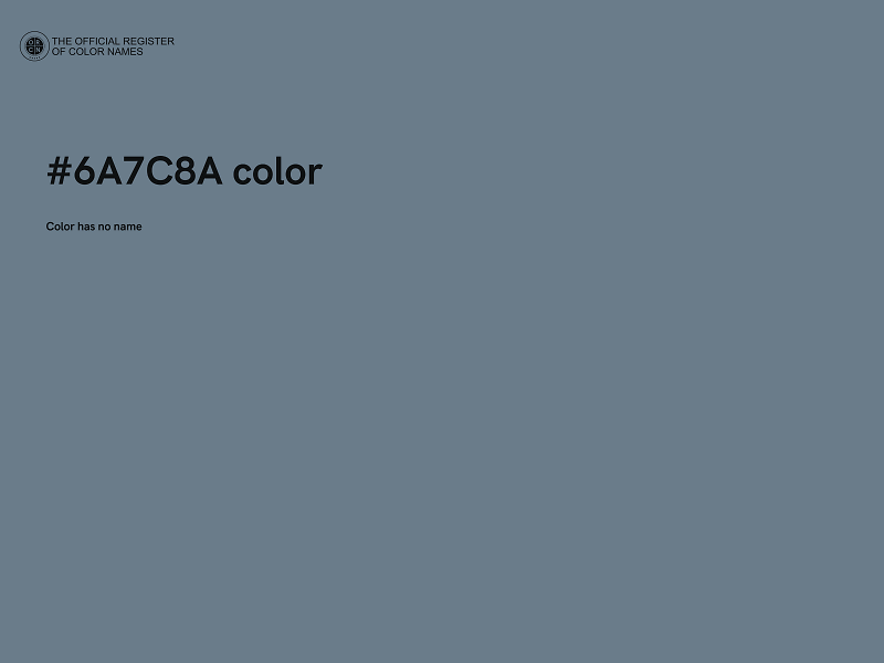 #6A7C8A color image