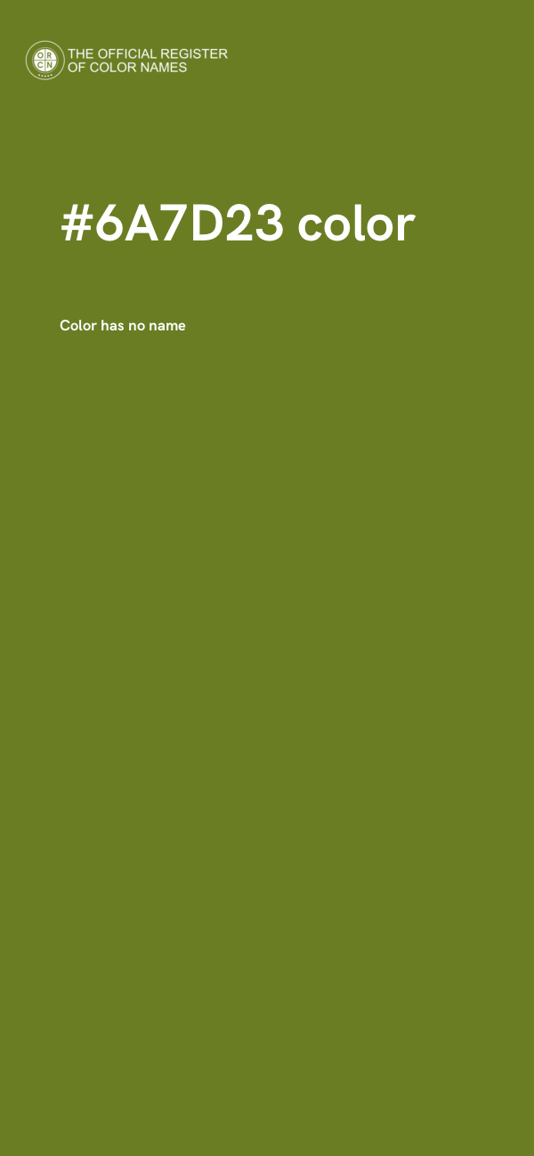 #6A7D23 color image