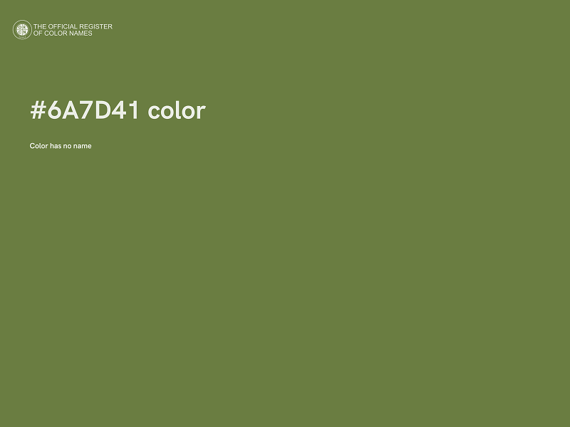 #6A7D41 color image