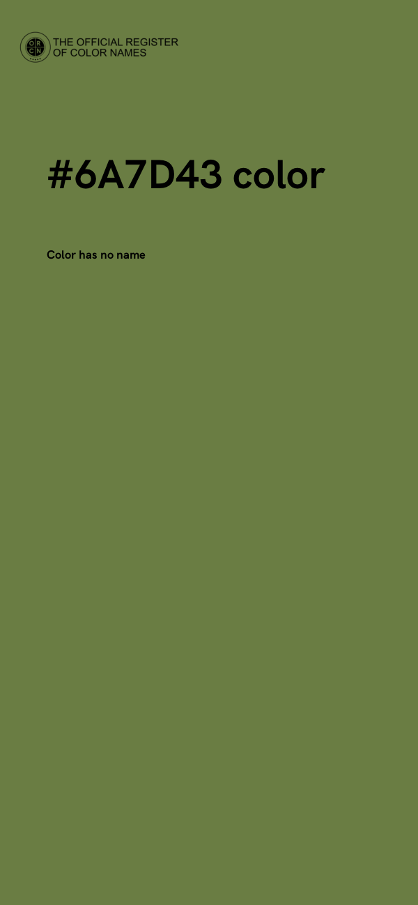 #6A7D43 color image