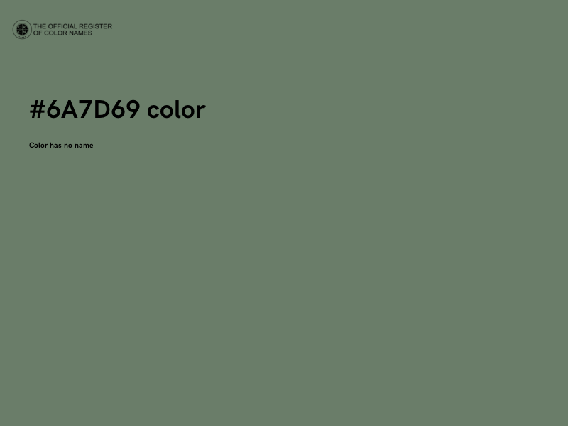 #6A7D69 color image