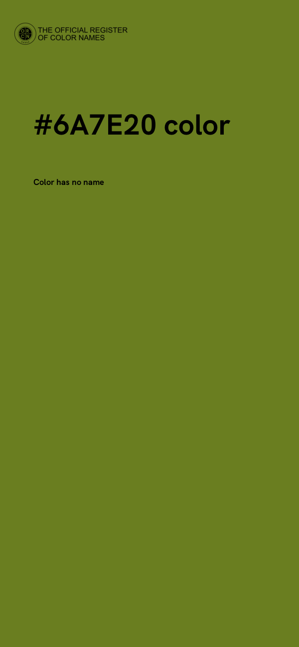 #6A7E20 color image