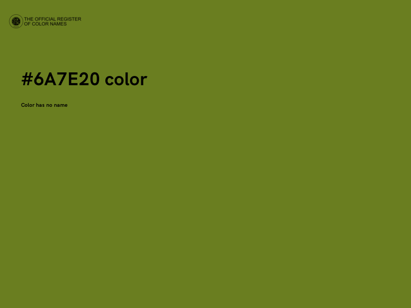 #6A7E20 color image