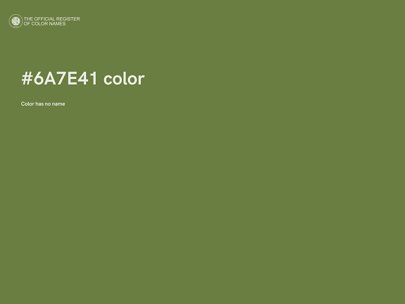 #6A7E41 color image
