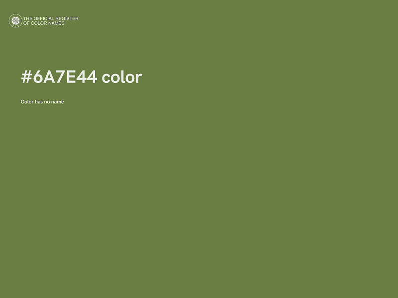 #6A7E44 color image