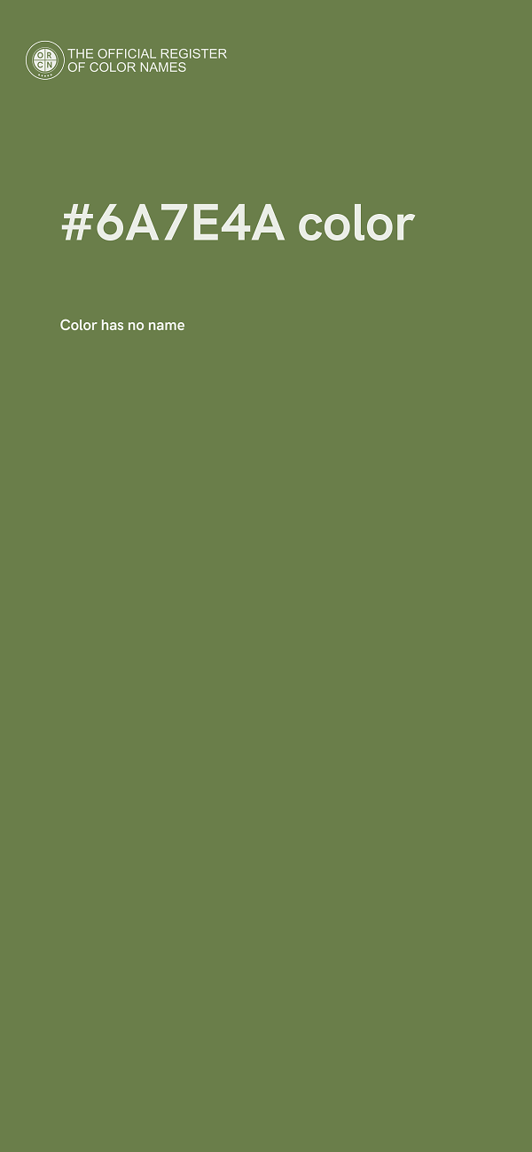 #6A7E4A color image
