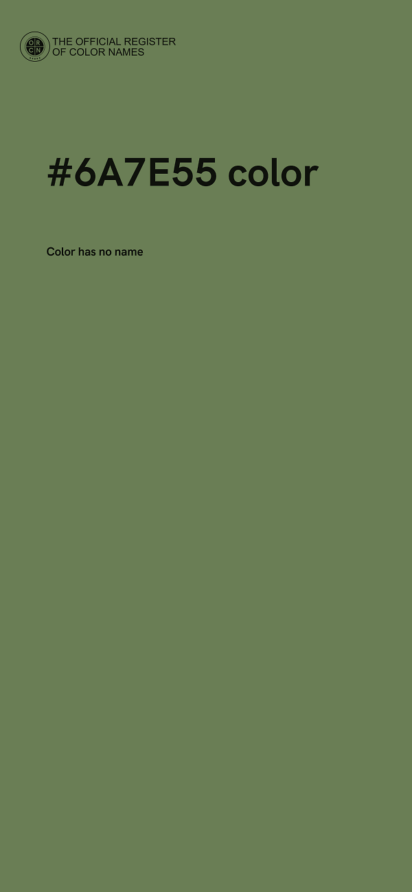 #6A7E55 color image