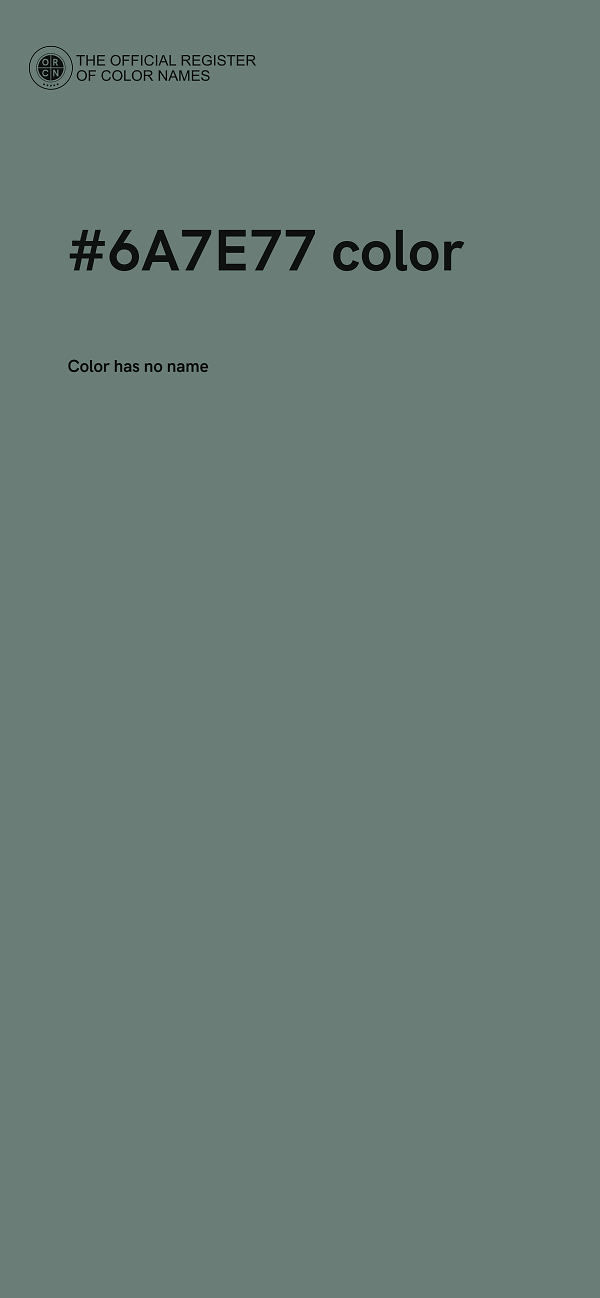#6A7E77 color image