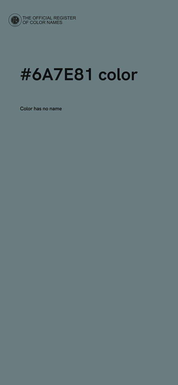 #6A7E81 color image