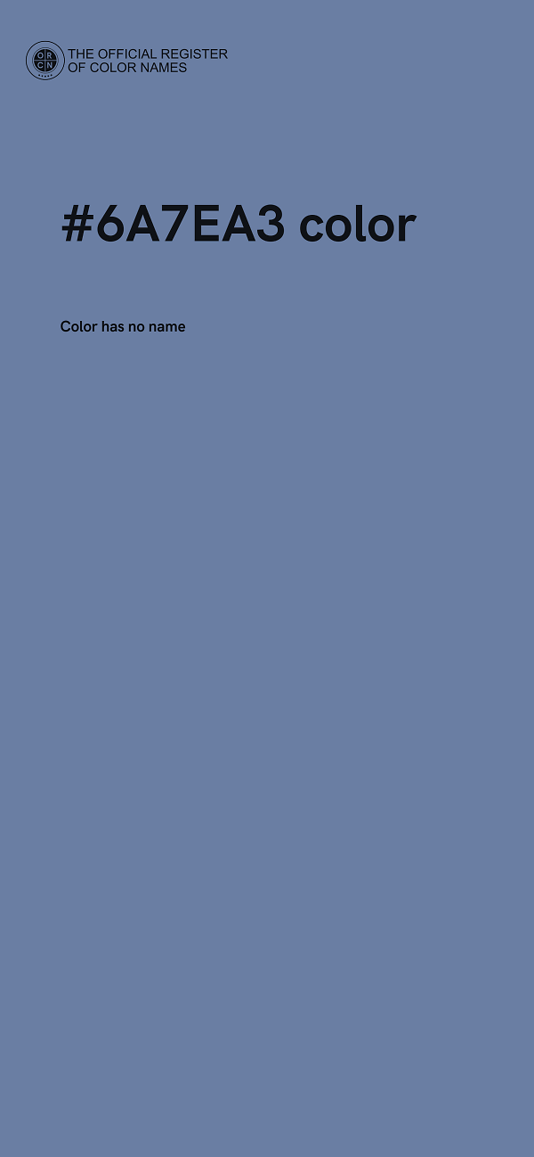 #6A7EA3 color image