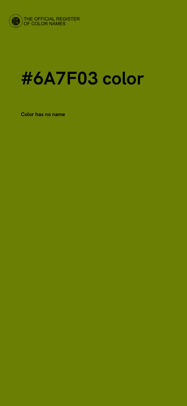 #6A7F03 color image