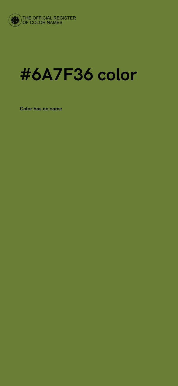 #6A7F36 color image