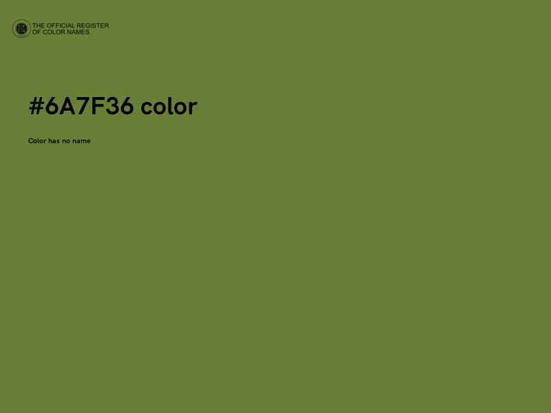 #6A7F36 color image