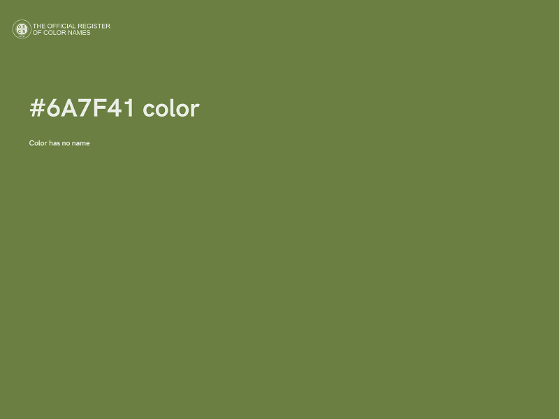 #6A7F41 color image