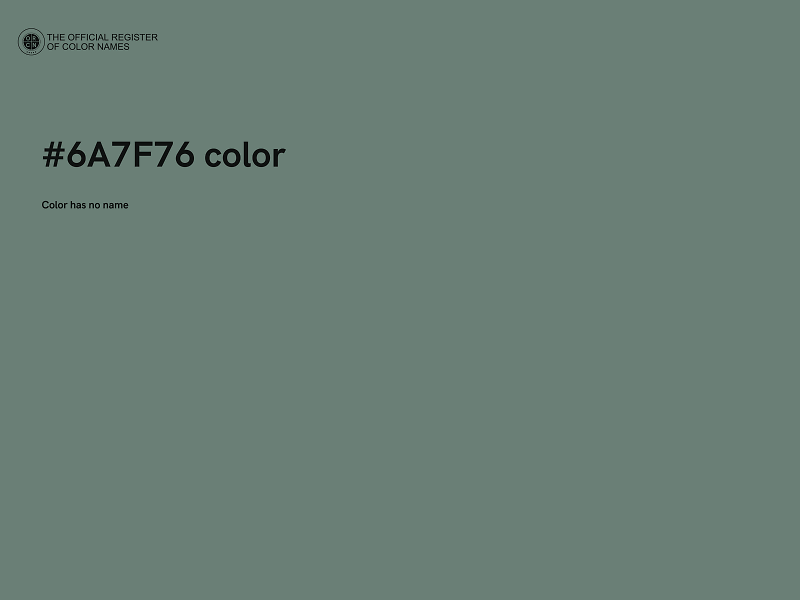 #6A7F76 color image