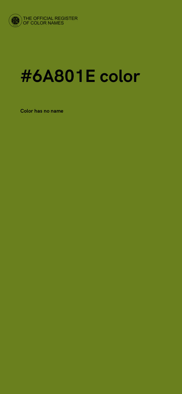 #6A801E color image