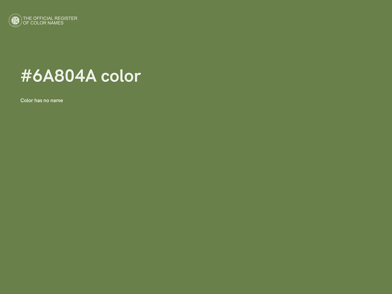 #6A804A color image