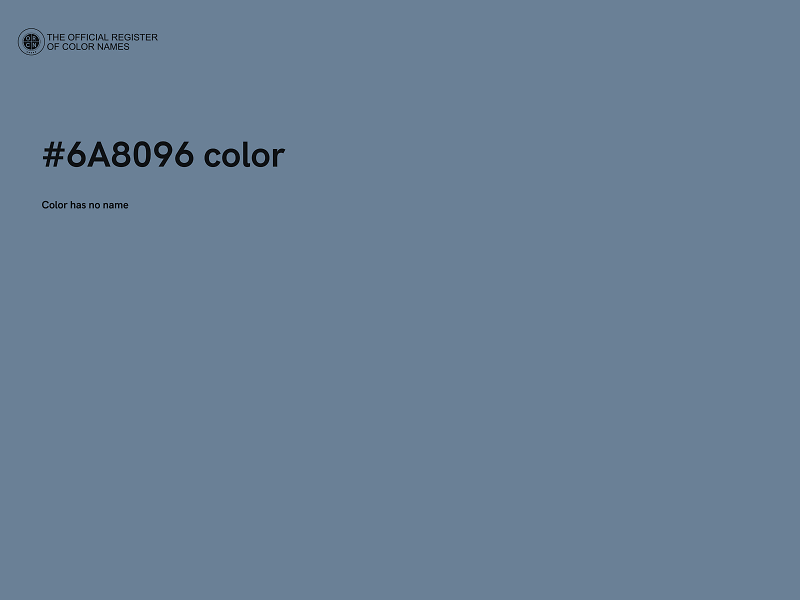 #6A8096 color image