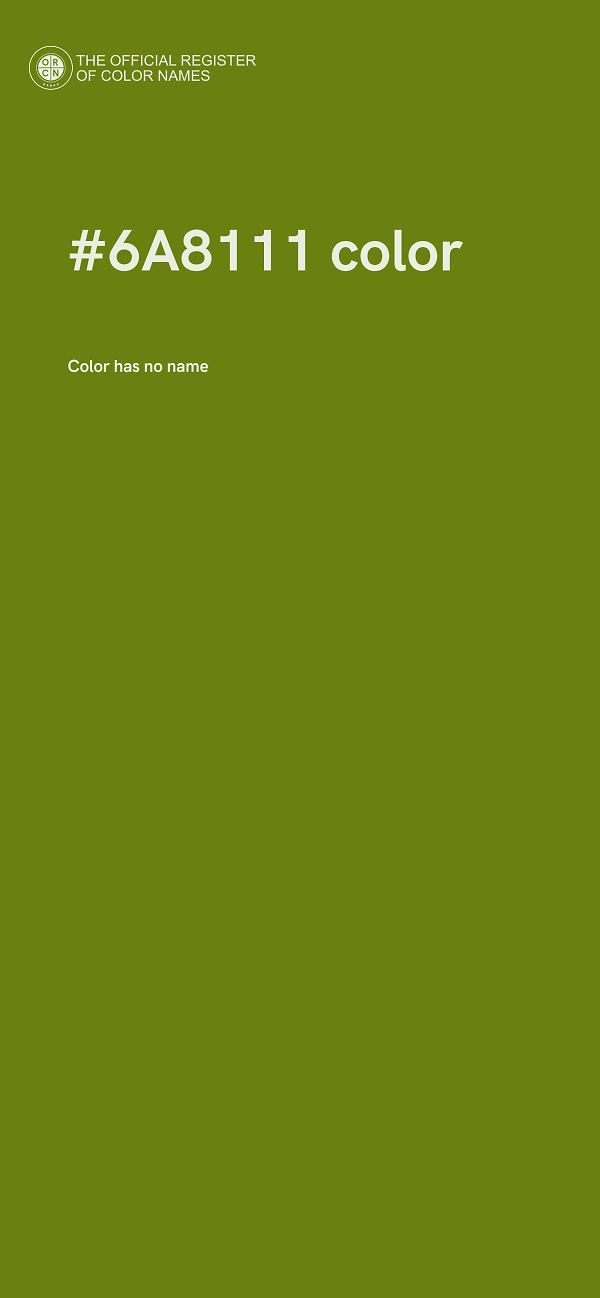 #6A8111 color image