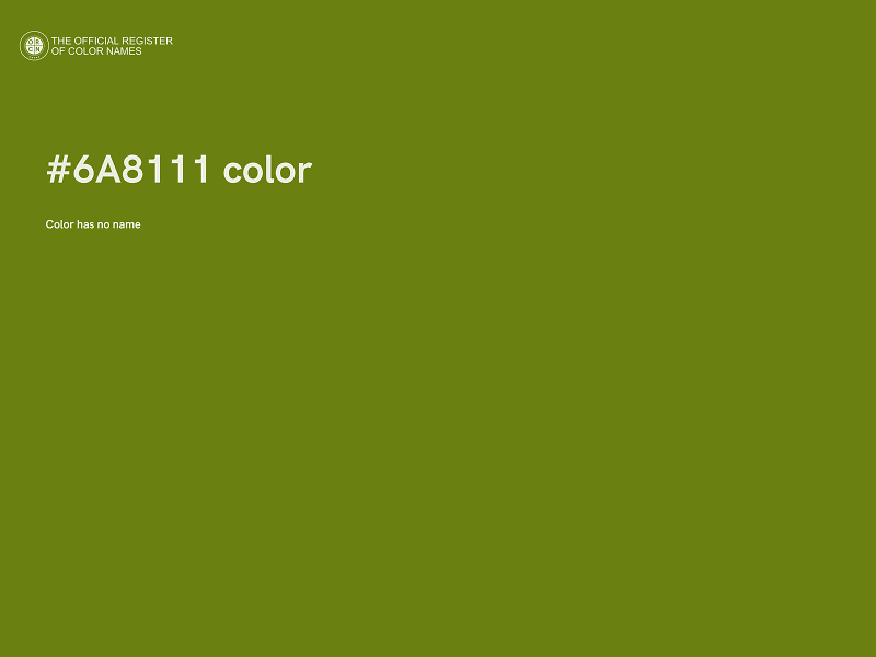 #6A8111 color image