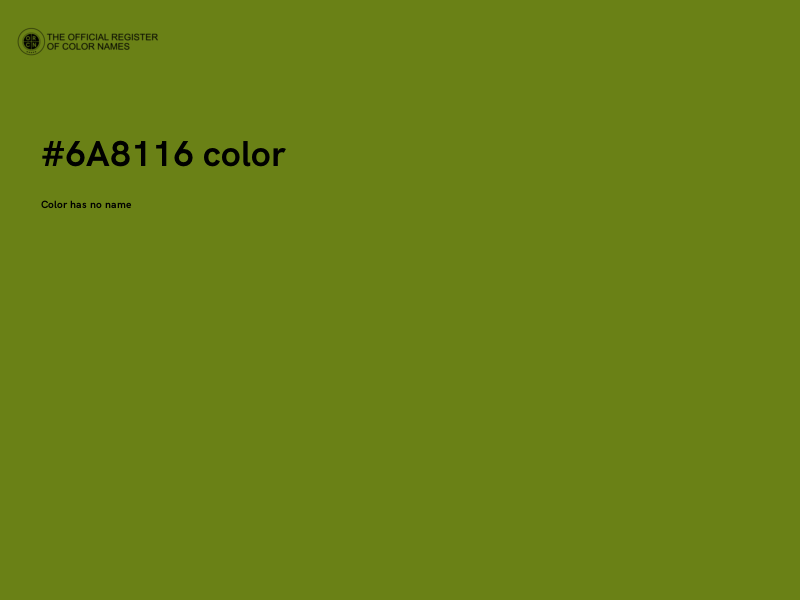 #6A8116 color image
