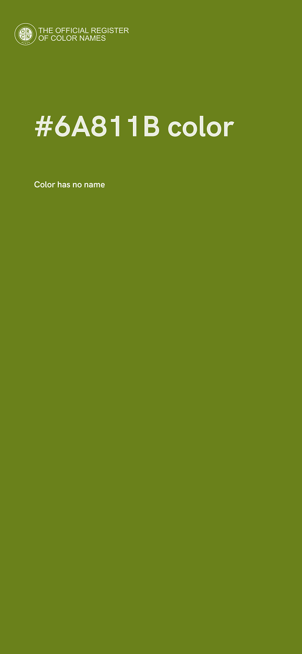 #6A811B color image