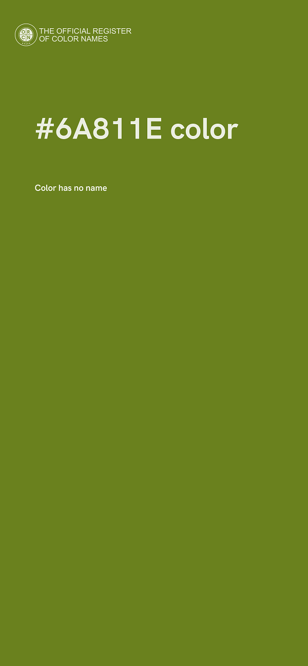 #6A811E color image