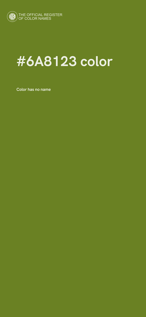 #6A8123 color image