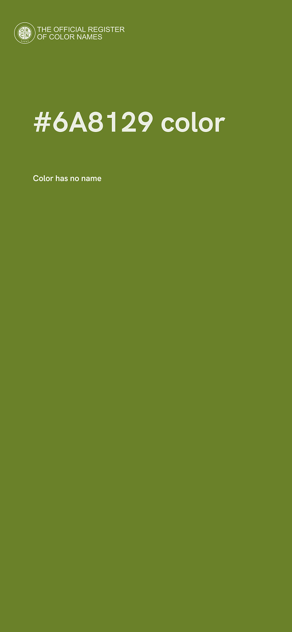 #6A8129 color image