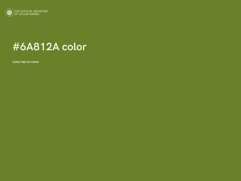 #6A812A color image