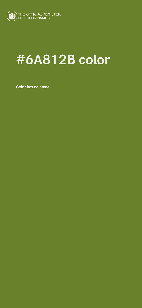 #6A812B color image