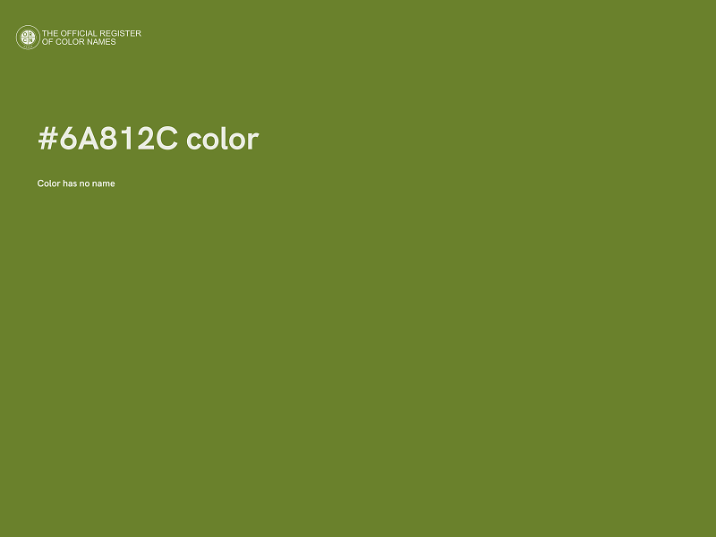 #6A812C color image