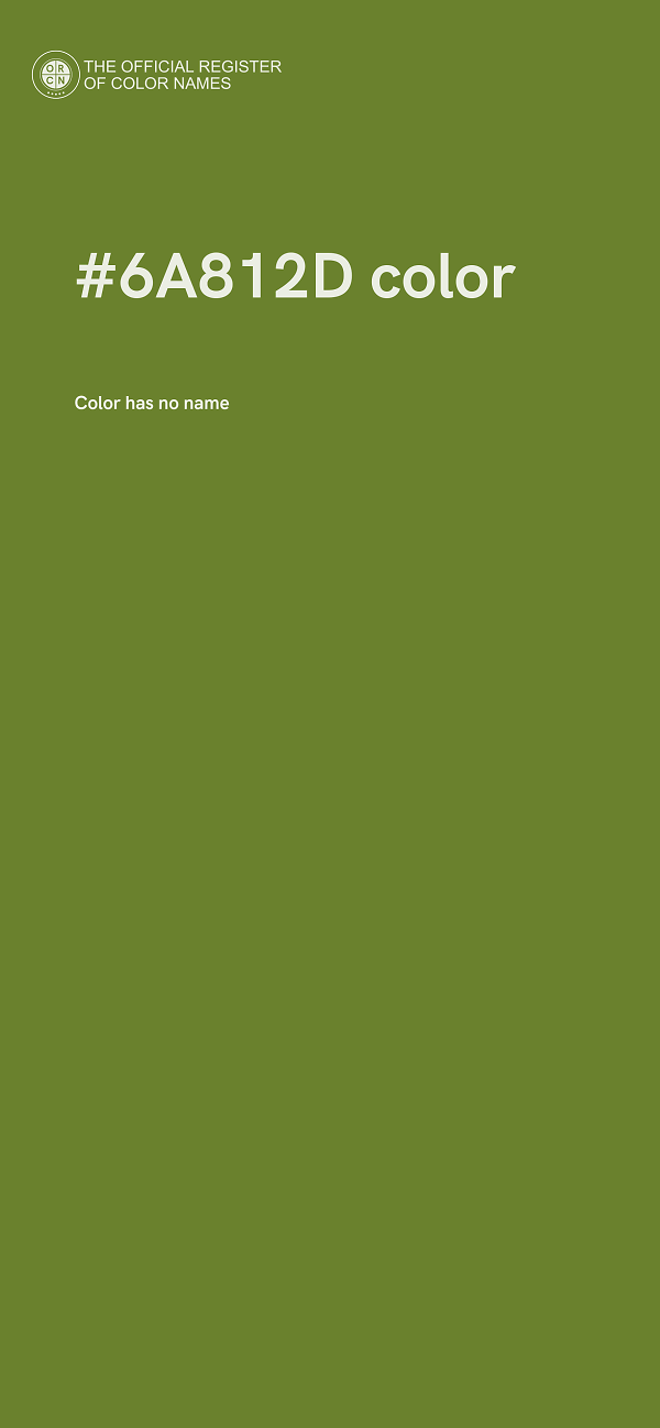 #6A812D color image