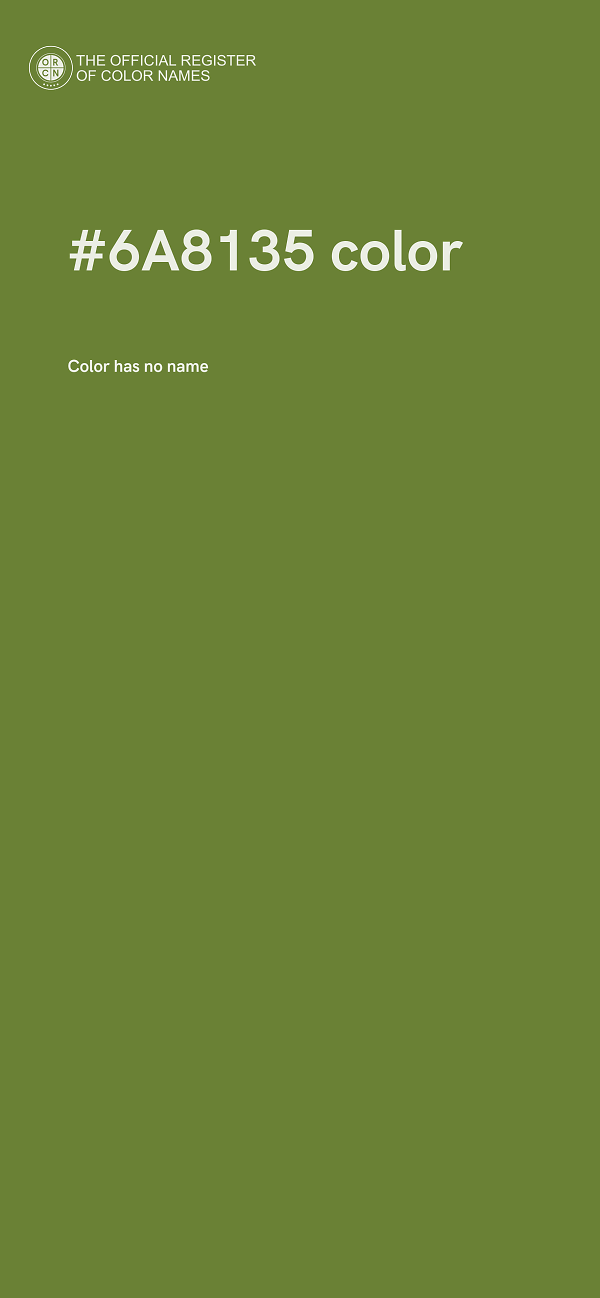 #6A8135 color image
