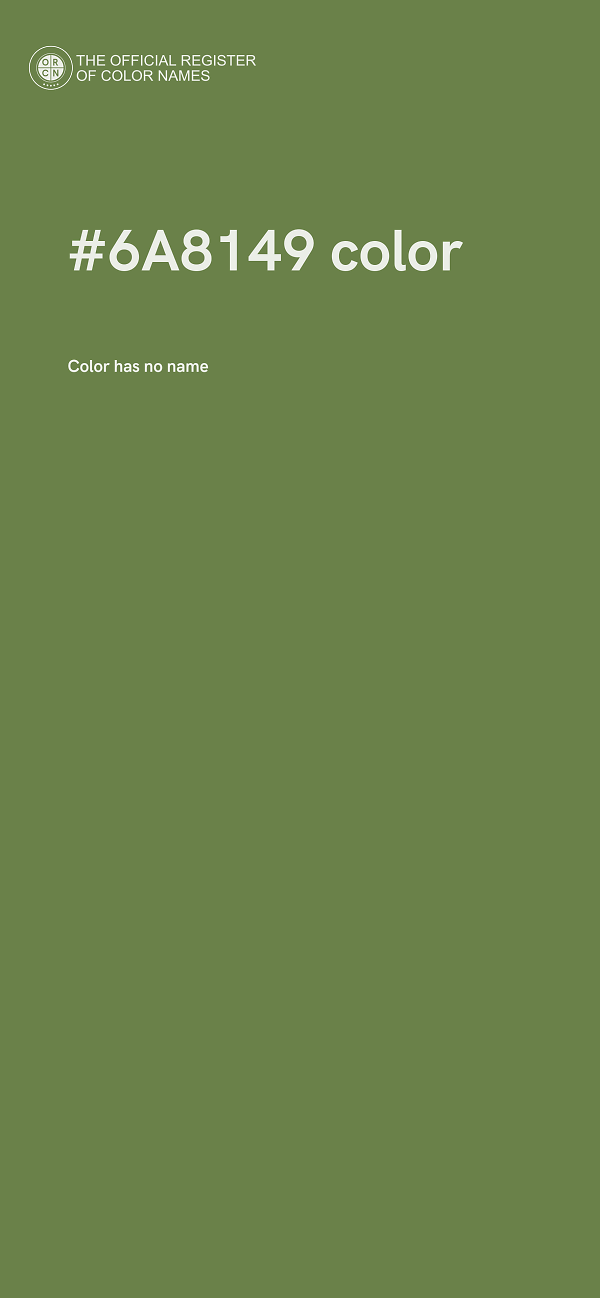 #6A8149 color image