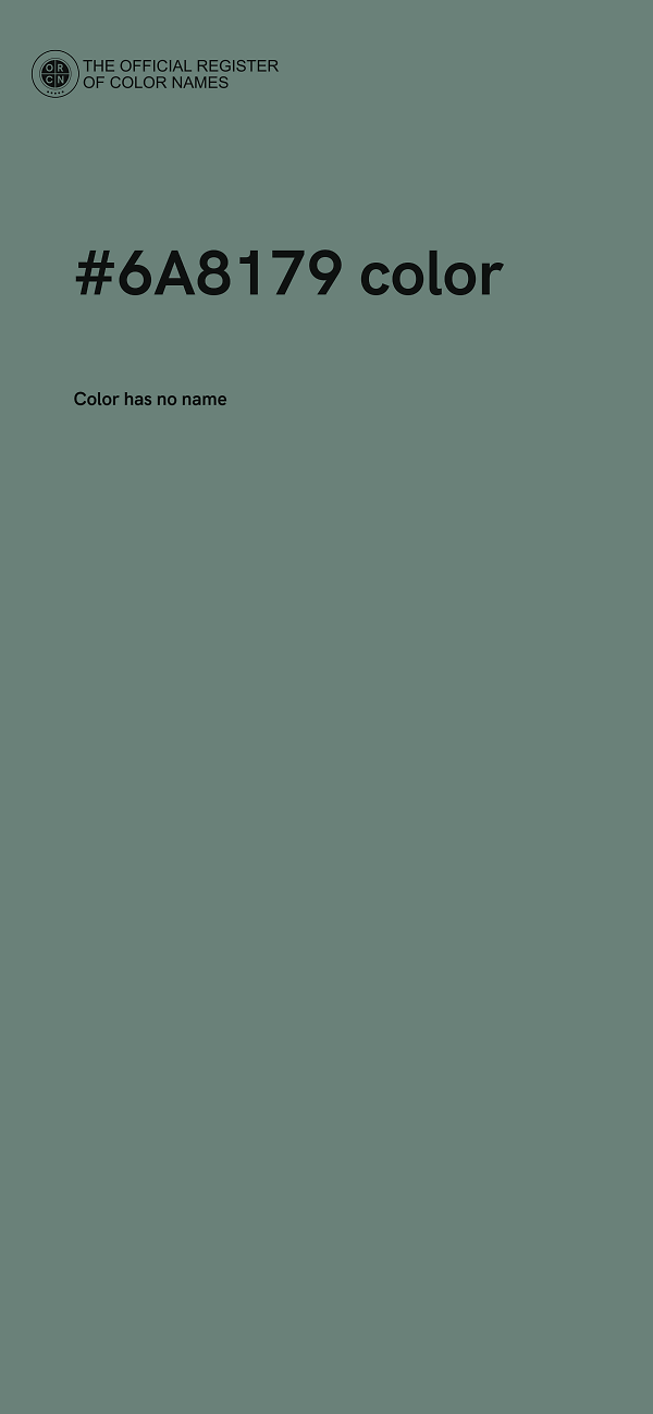 #6A8179 color image