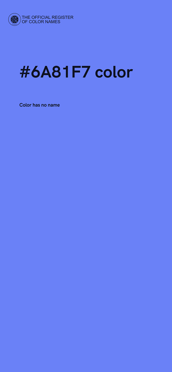 #6A81F7 color image