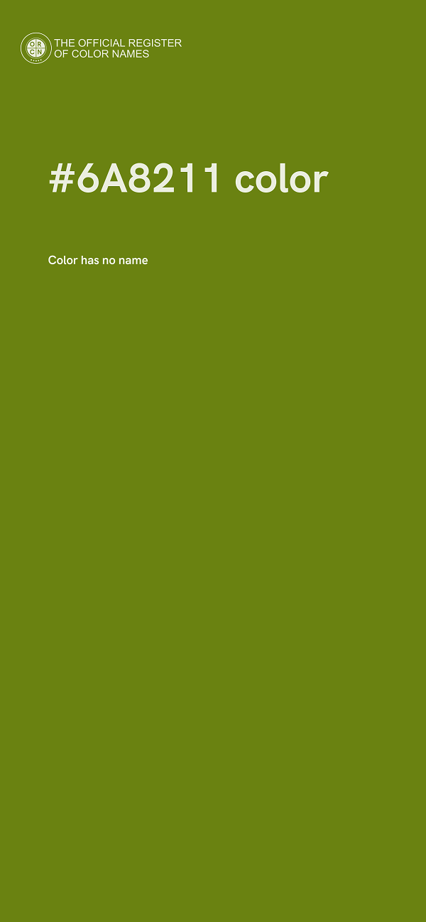 #6A8211 color image