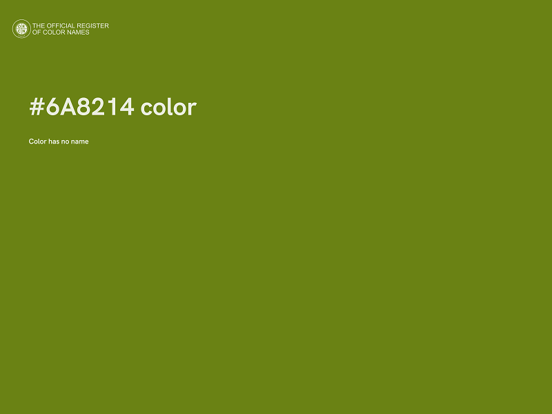 #6A8214 color image