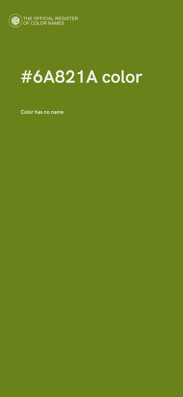#6A821A color image